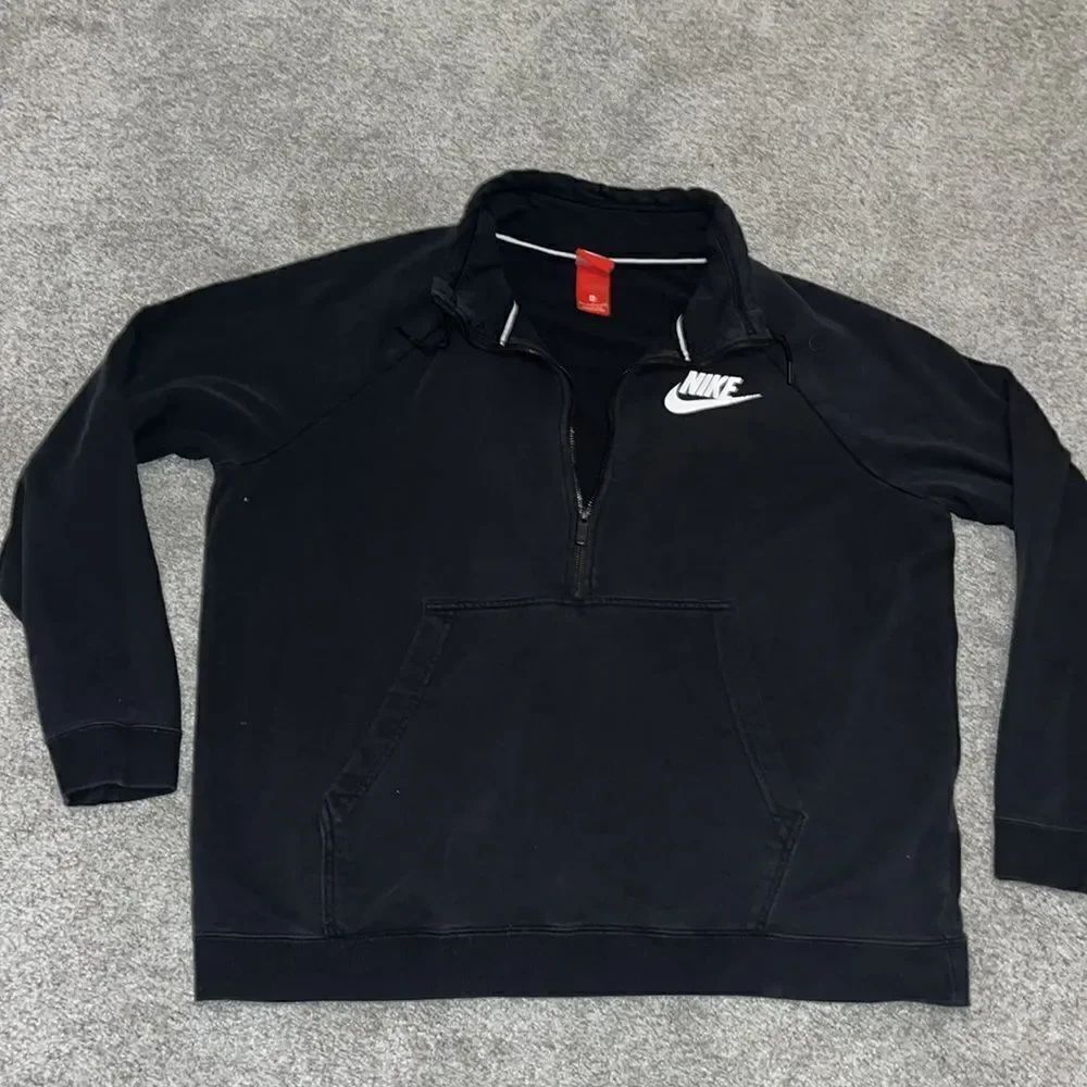 Nike black T neck cinch collar model Yoga sweatshirt pullover LA sleeve top XL